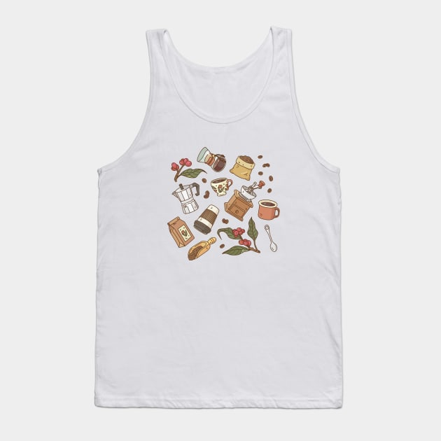 Coffee Time Tank Top by Noristudio